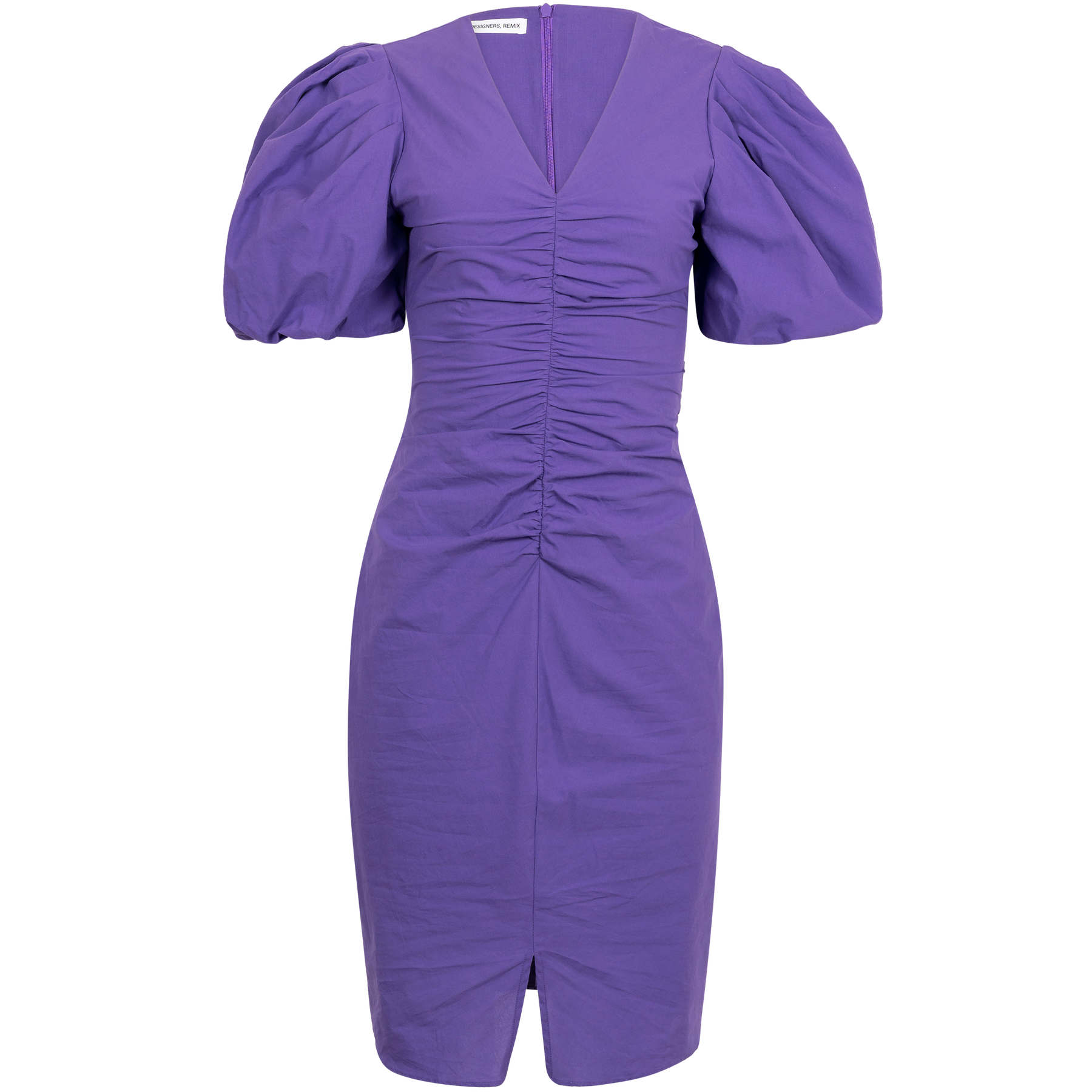 Sandrine Puff Sleeve Dress - Purple