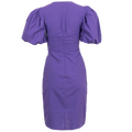 Sandrine Puff Sleeve Dress - Purple