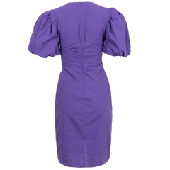 Sandrine Puff Sleeve Dress - Purple