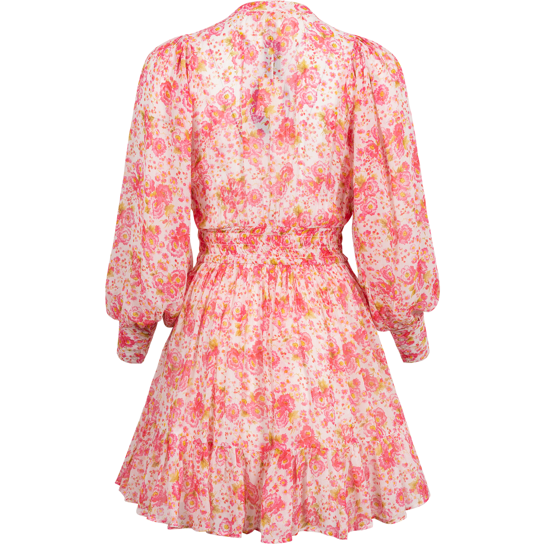Georgette Mini Dress - Pink Blossom