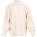 Viva Ls Linen Top - Sandshell