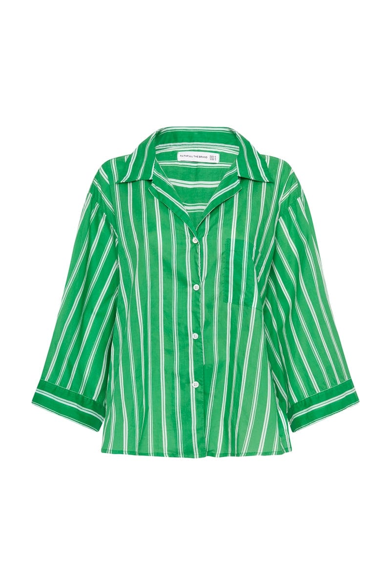 Paradise Shirt - Maya Stripe Print - Green