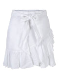 Julli Linen Skirt - White - Ella & il - Skjørt - VILLOID.no