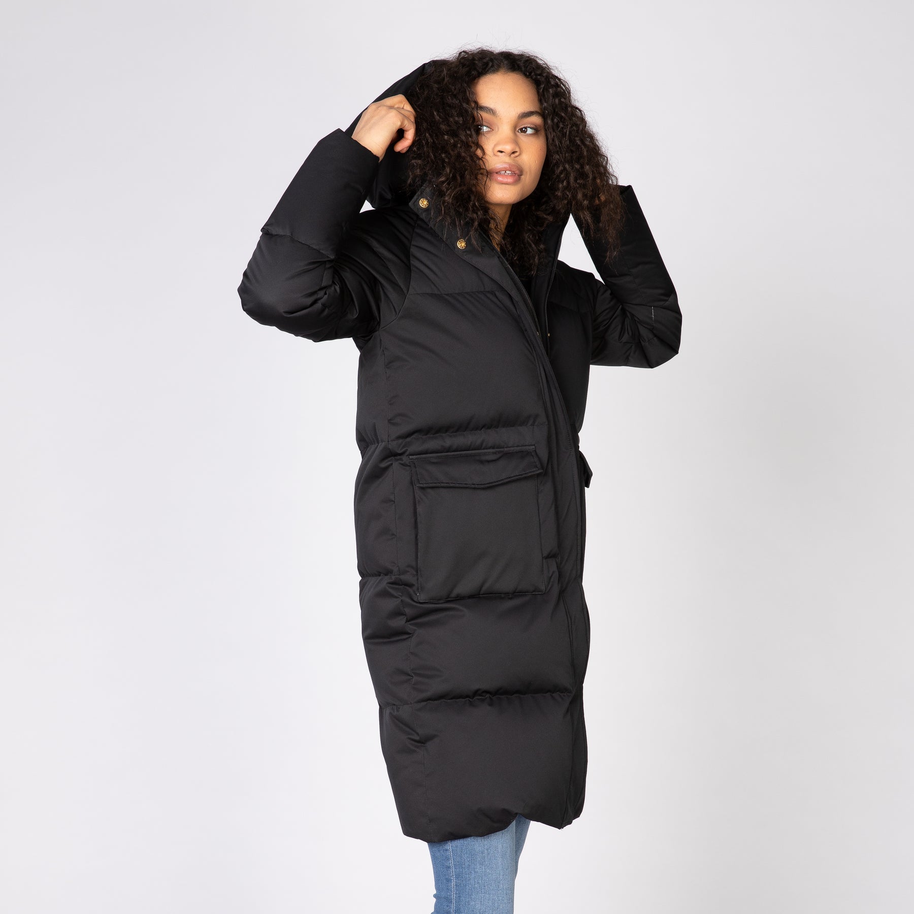 Pollux Down Coat - Jet Black