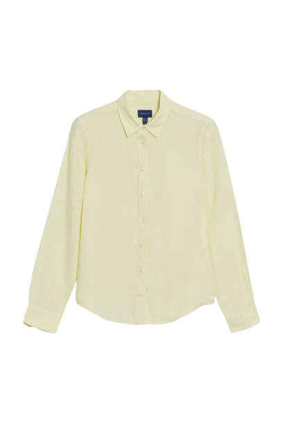 Reg Linen Chambray Shirt - Lemonade Yellow