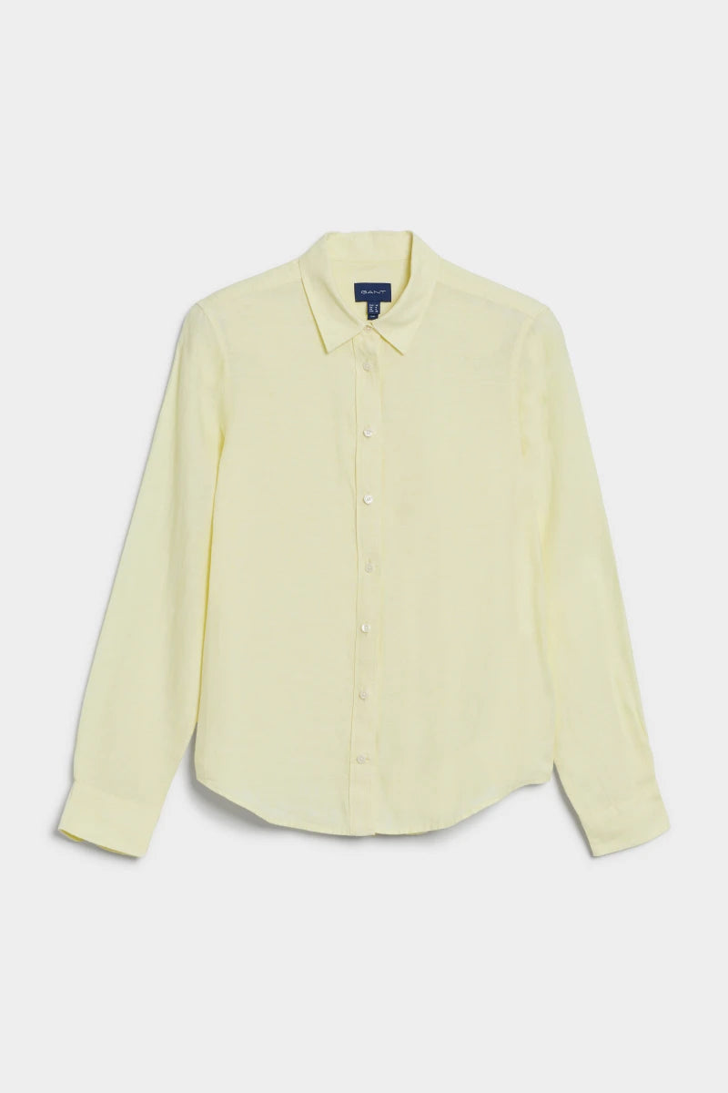 Reg Linen Chambray Shirt - Lemonade Yellow