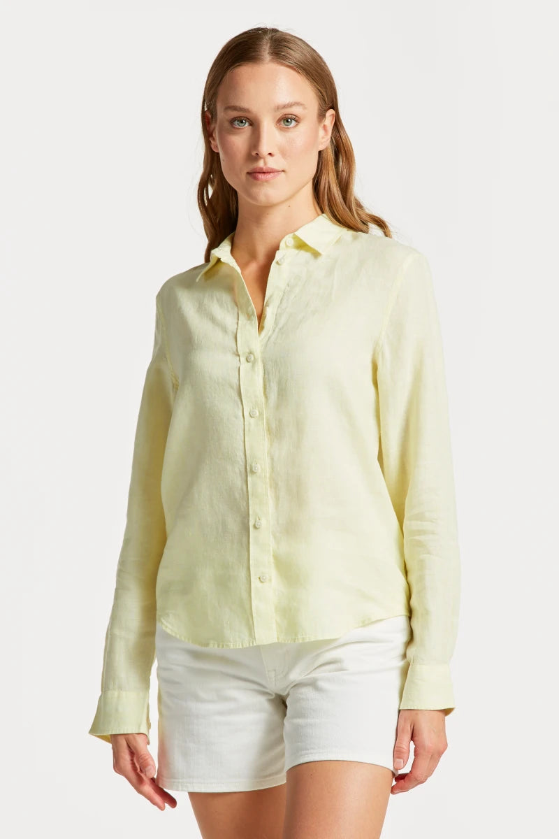 Reg Linen Chambray Shirt - Lemonade Yellow