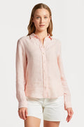 Reg Linen Chambray Shirt - Guava Orange