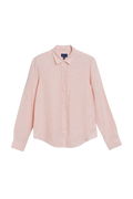 Reg Linen Chambray Shirt - Guava Orange