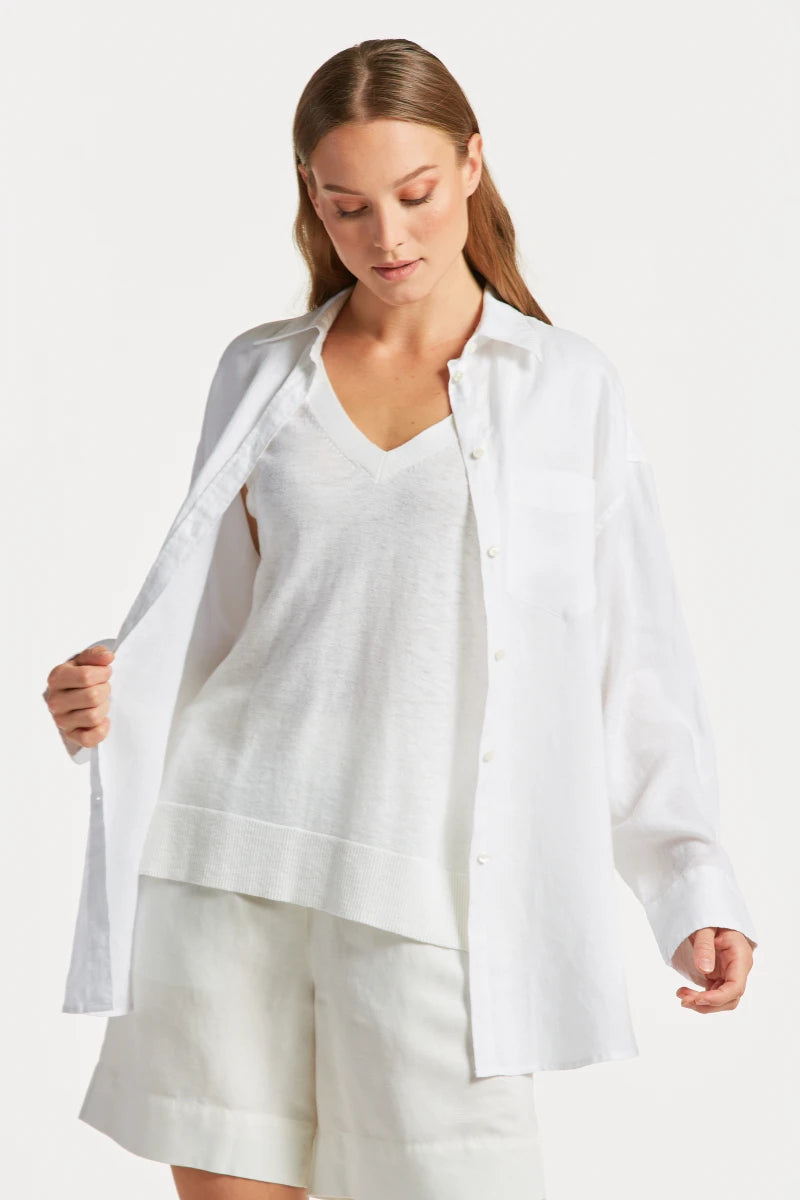 Os Linen Shirt - White