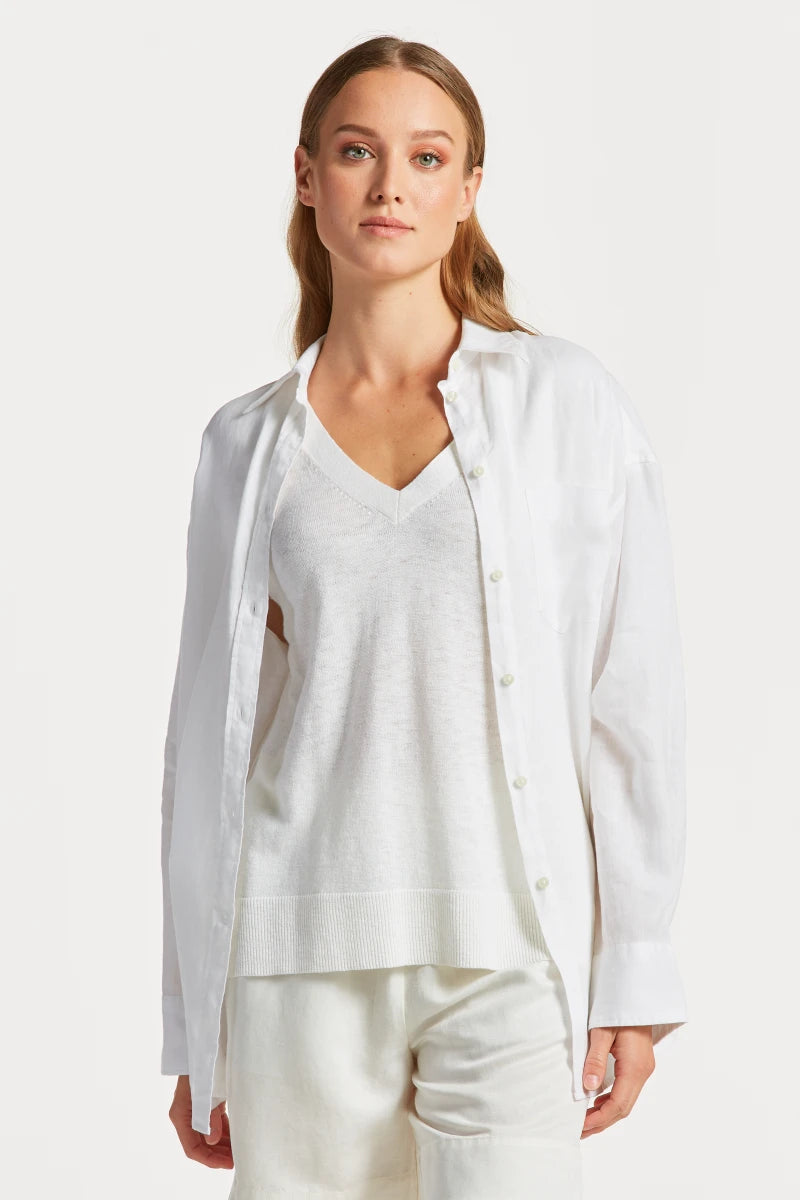 Os Linen Shirt - White