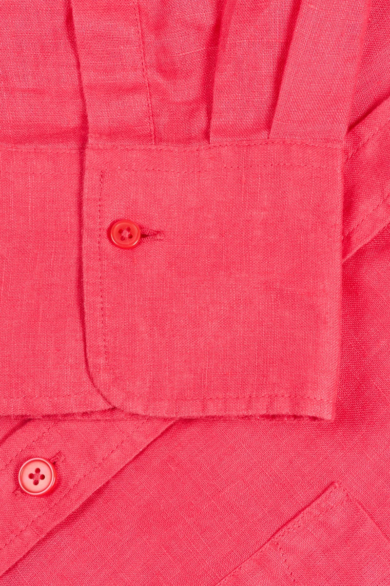 Os Linen Shirt - Magenta Pink