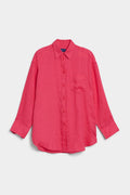Os Linen Shirt - Magenta Pink