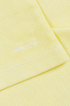 Sunfaded High Neck Rib Tank Top - Lemonade Yellow