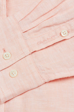 Reg Linen Chambray Shirt - Guava Orange