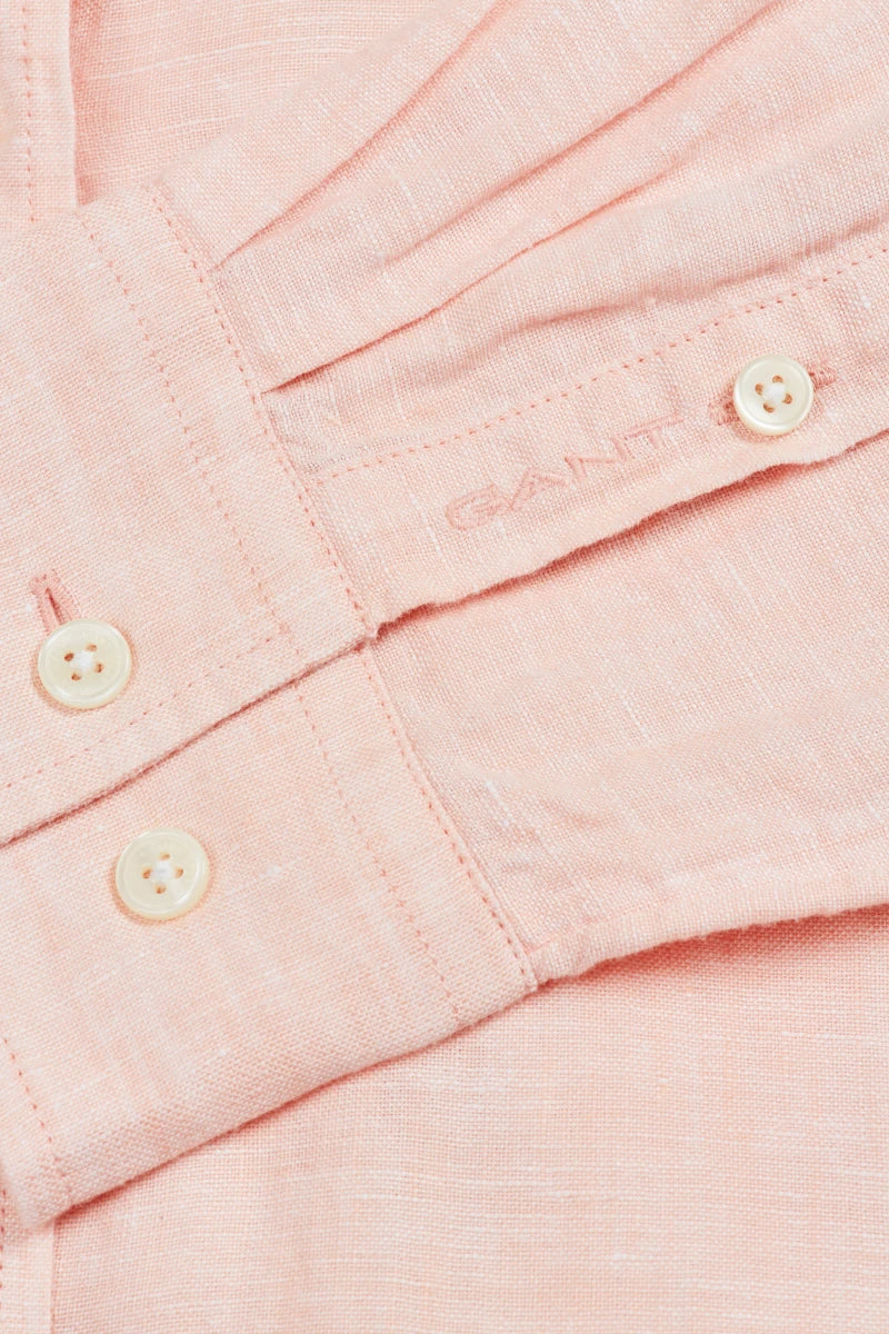 Reg Linen Chambray Shirt - Guava Orange