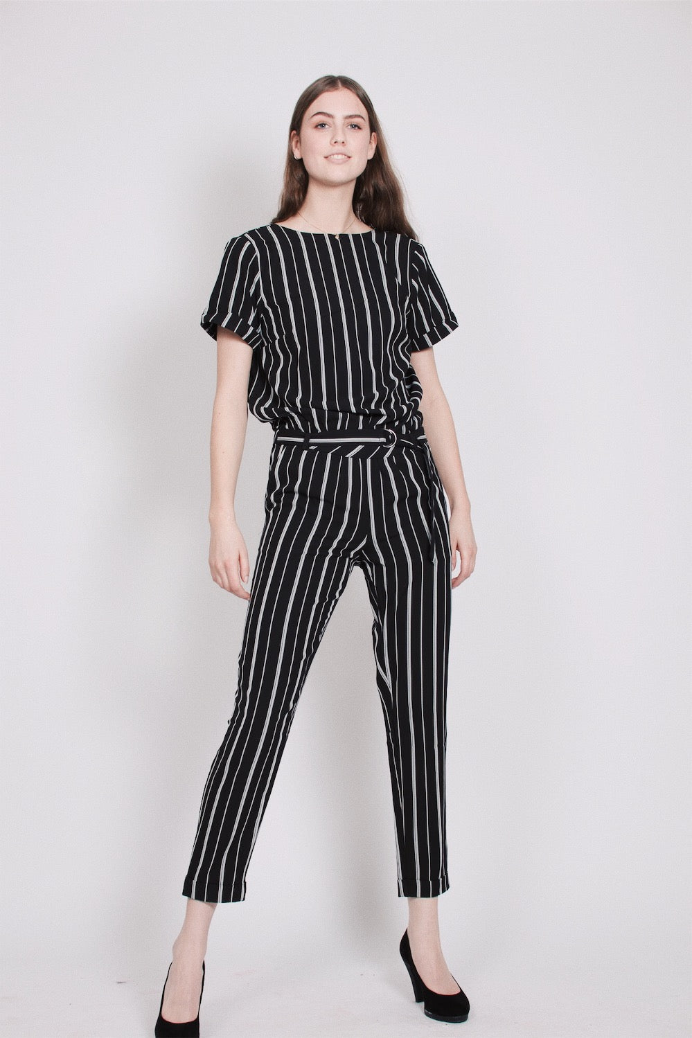 Stripes Jumpsuit - Black - Creative Collective - Jumpsuits - VILLOID.no