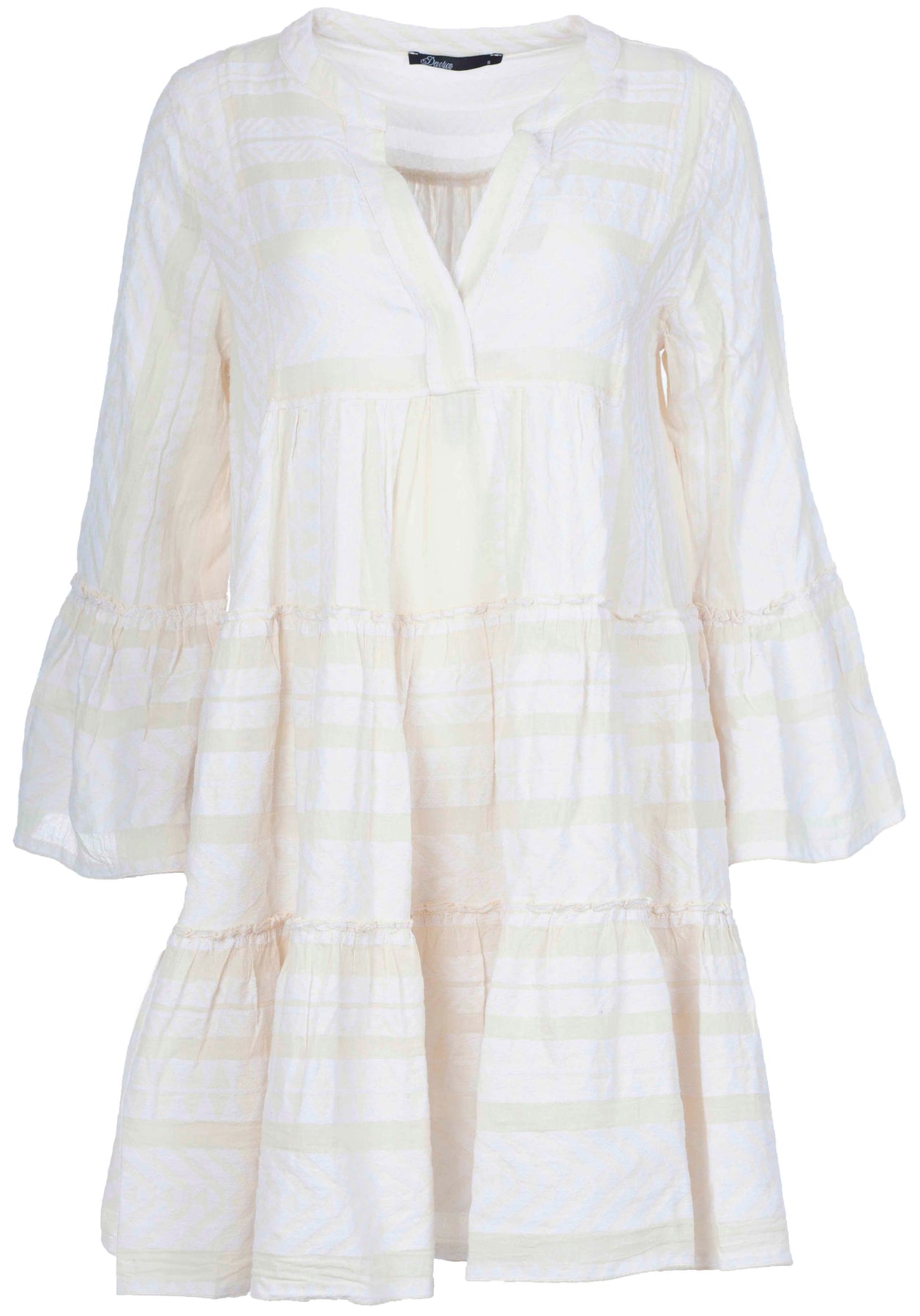 Ella Short Dress - Ecru/White - Devotion Twins - Kjoler - VILLOID.no