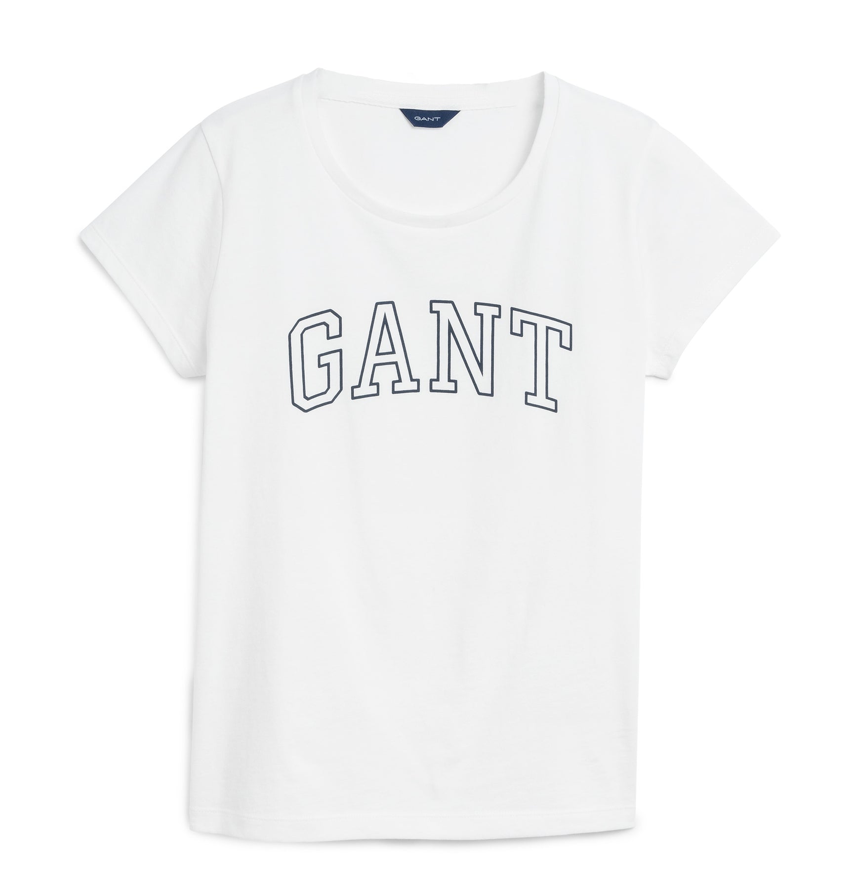 Arch Logo Capsleeve T-Shirt - Eggshell - GANT - T-skjorter & Topper - VILLOID.no