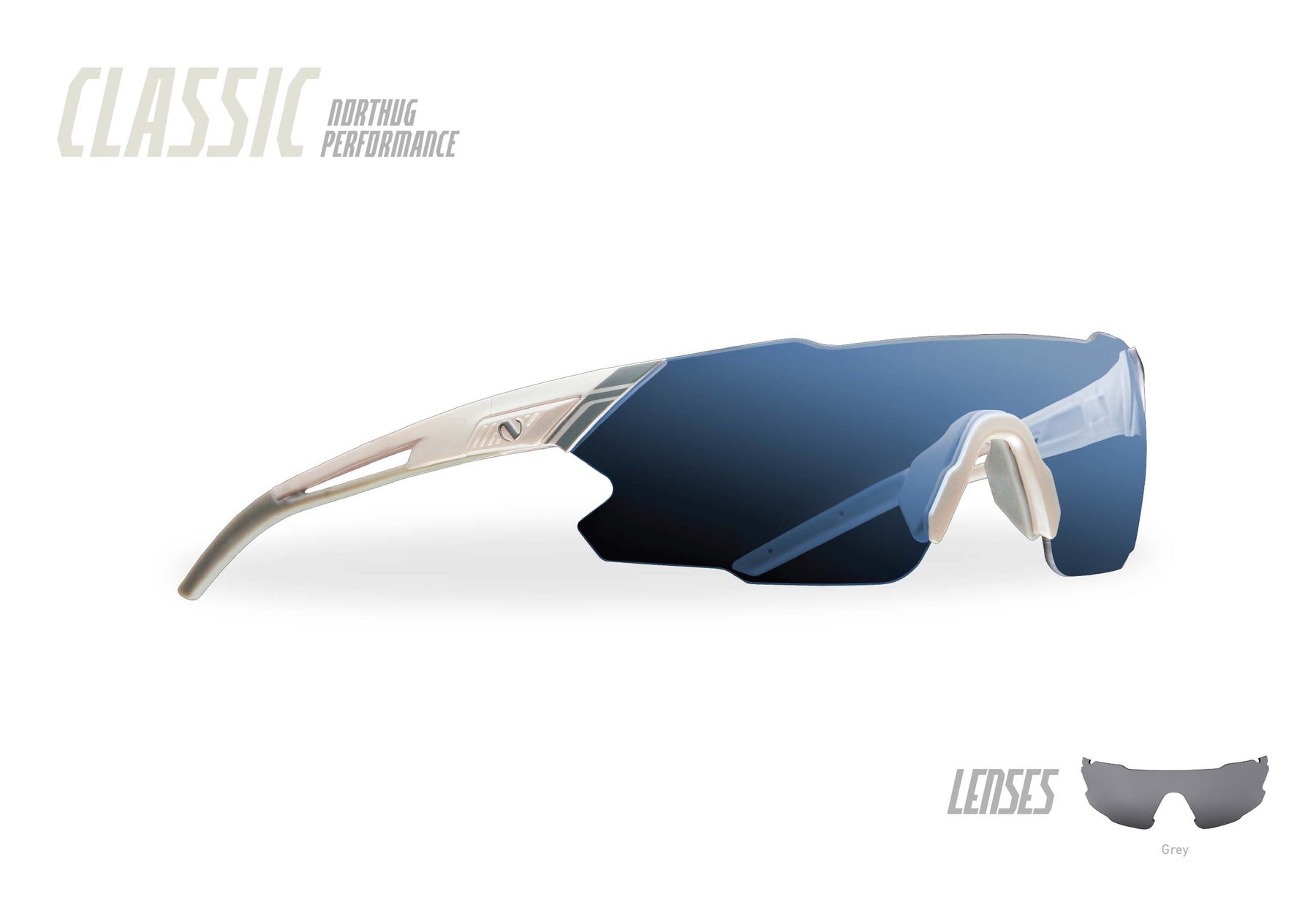 Performance Classic Narrow - White/Grey - Northug - Tilbehør - VILLOID.no