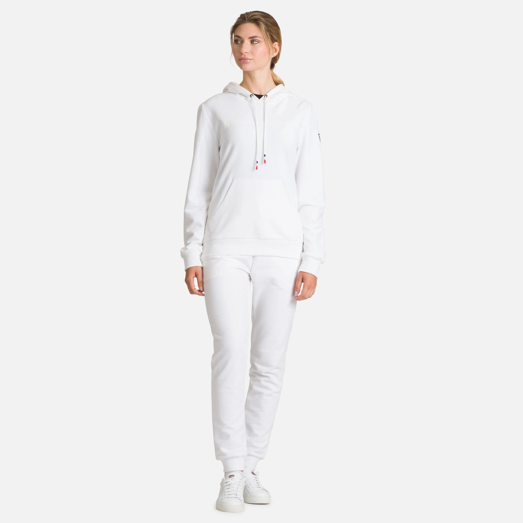 W Logo Sweat Hood FT - White