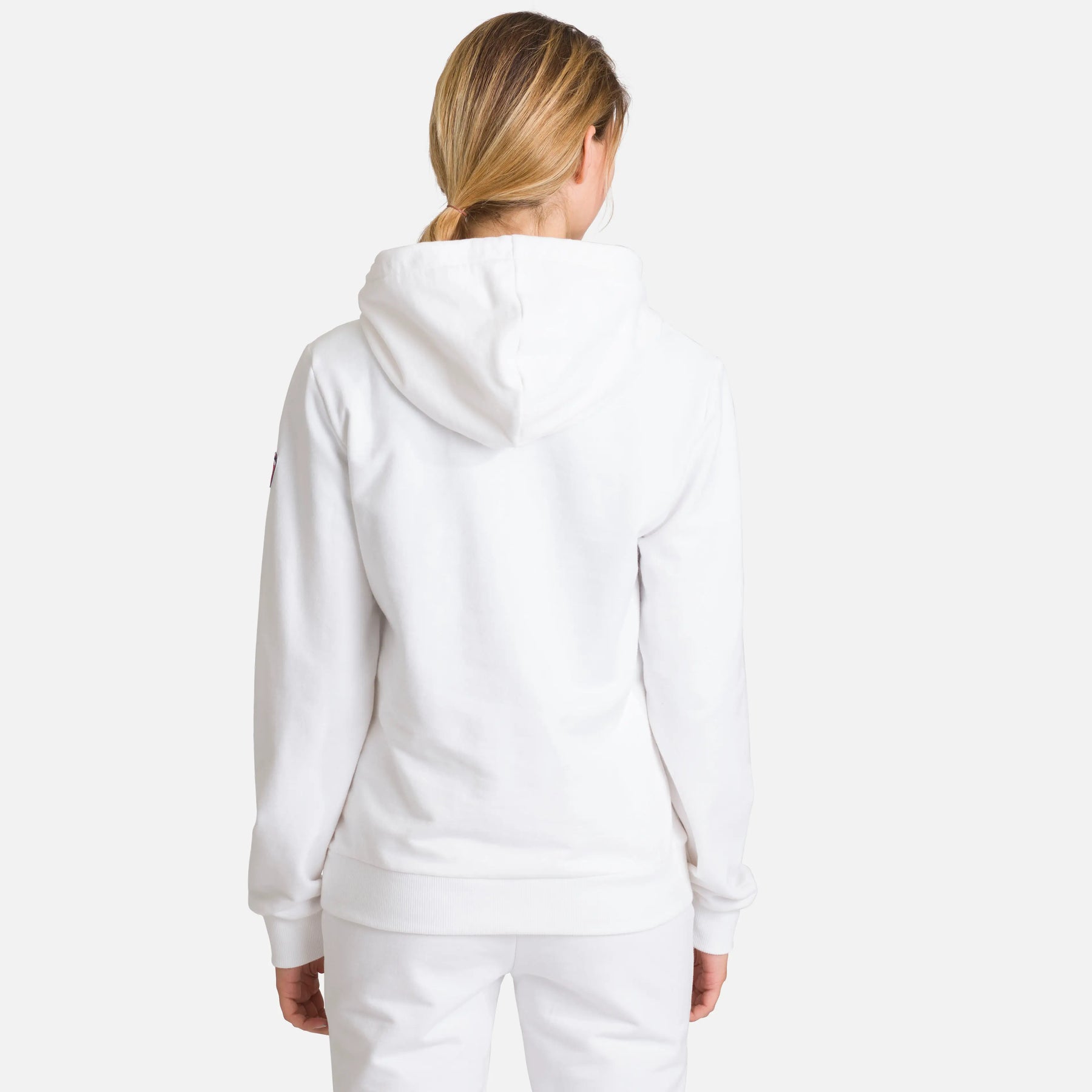 W Logo Sweat Hood FT - White