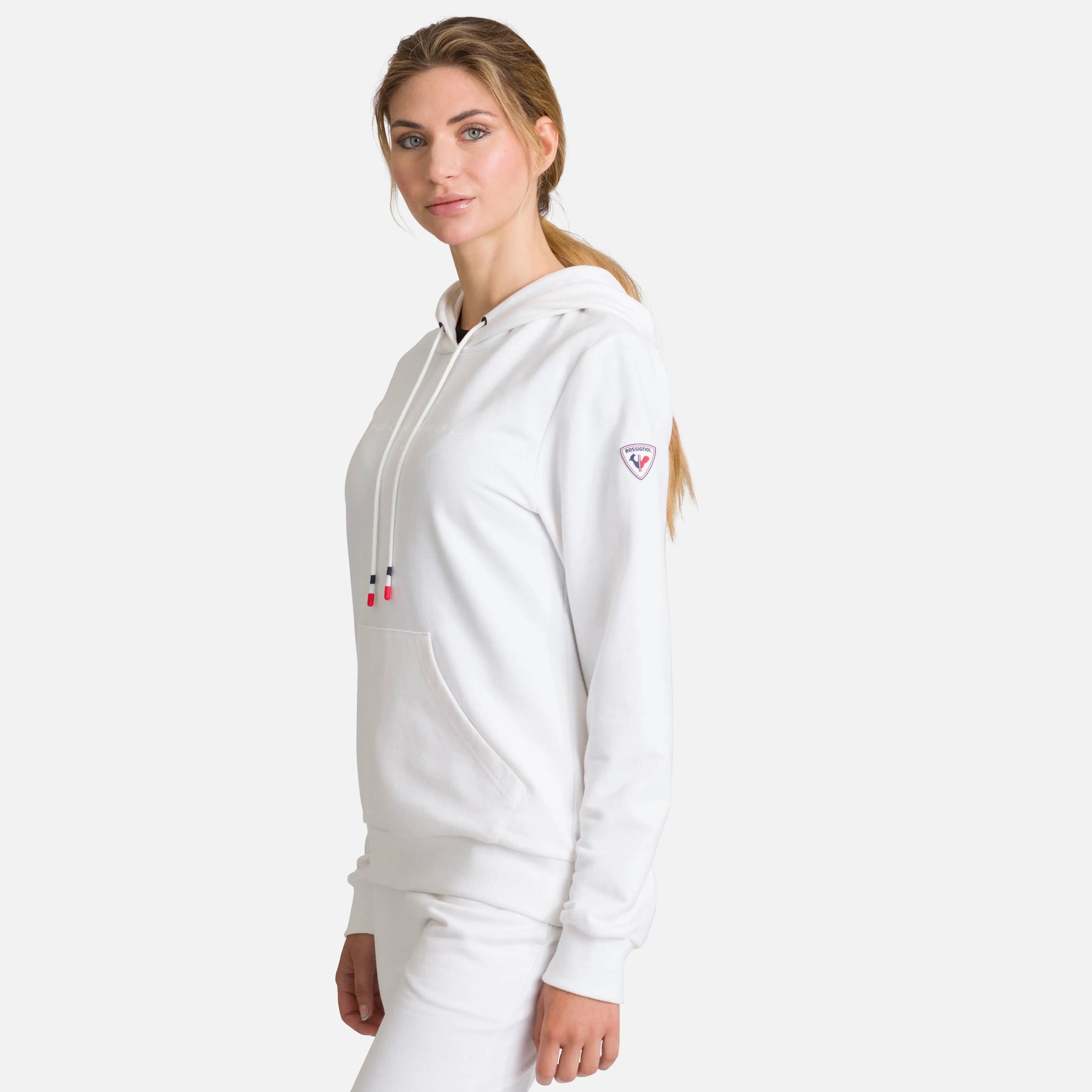 W Logo Sweat Hood FT - White