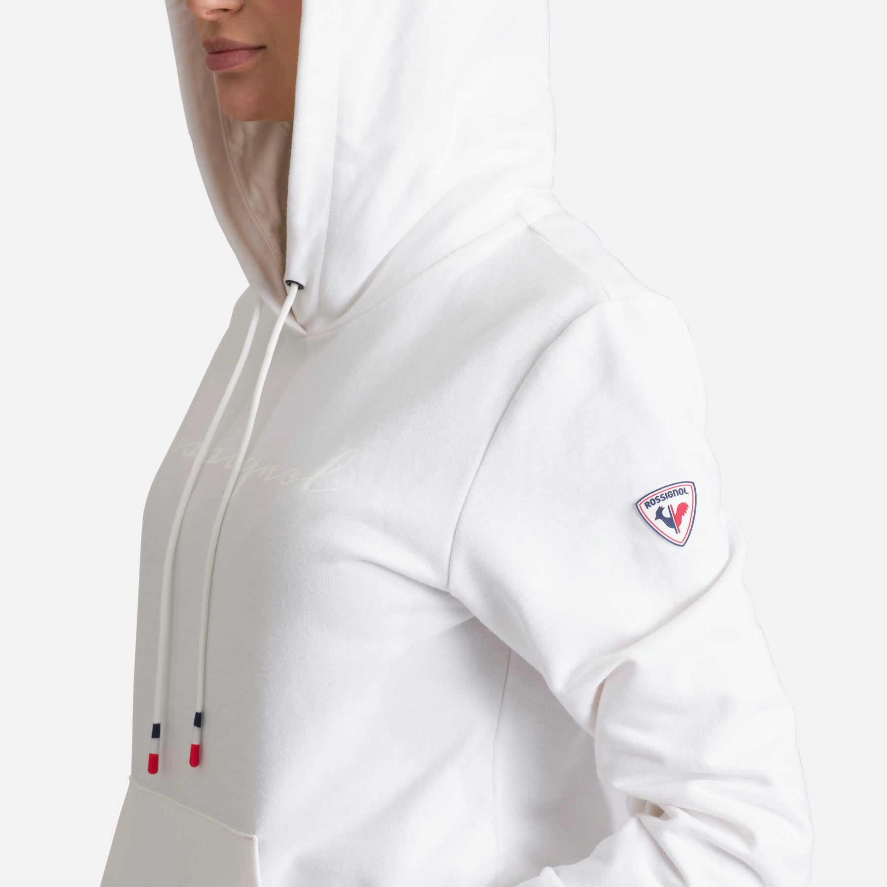 W Logo Sweat Hood FT - White