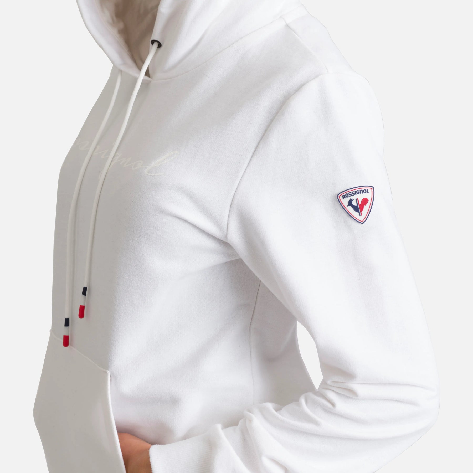 W Logo Sweat Hood FT - White