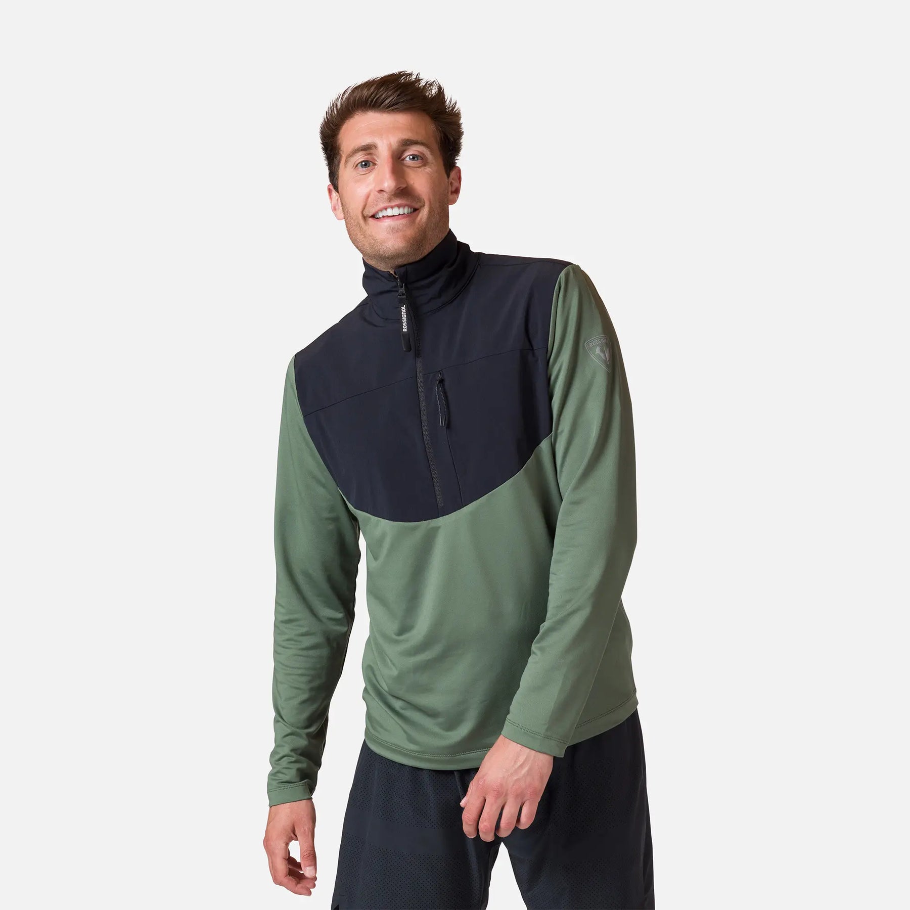 Skpr 1/2 Zip Sweat - Ebony Green