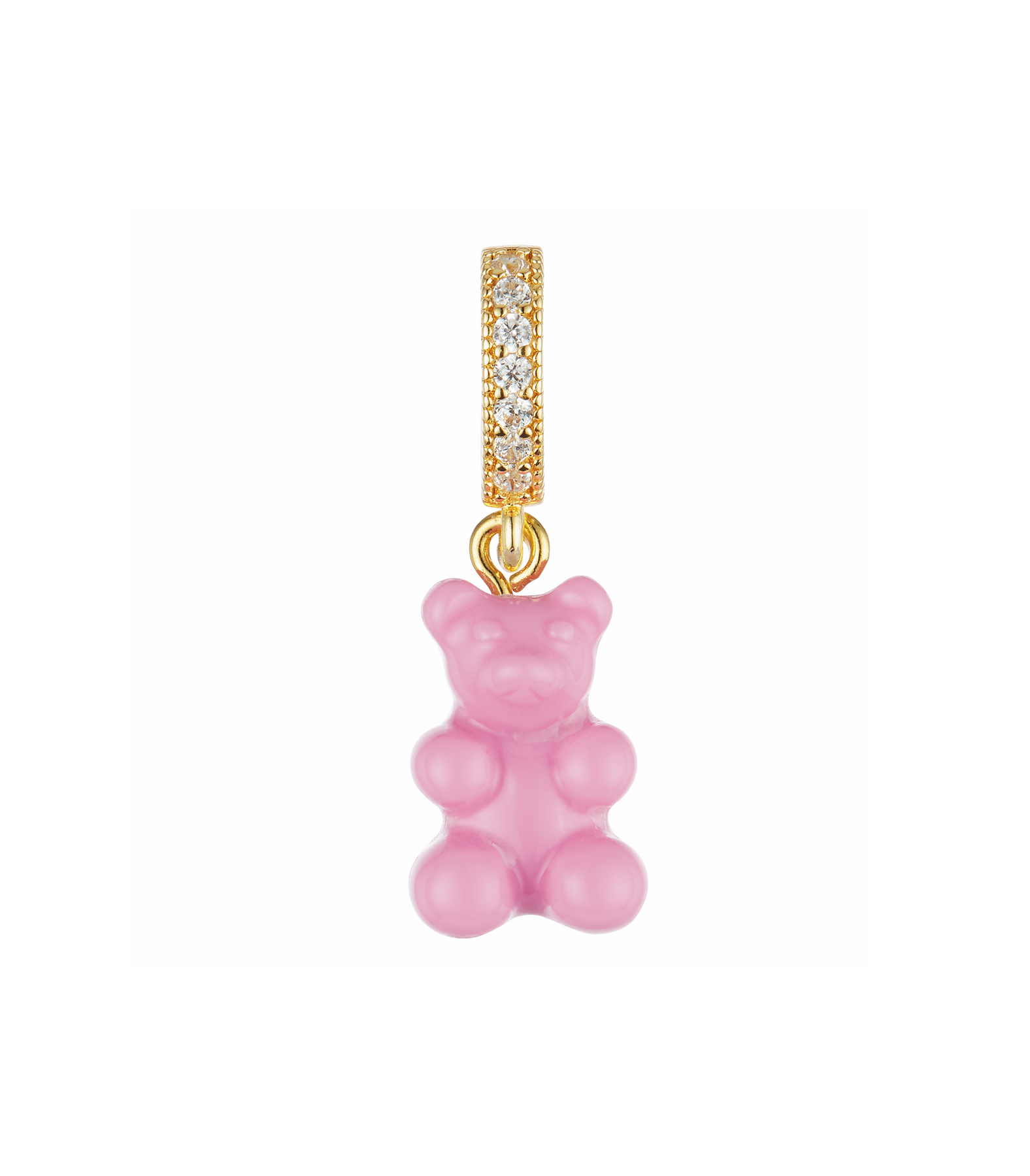 Nostalgia Bear with Pave Connector - Candy Pink