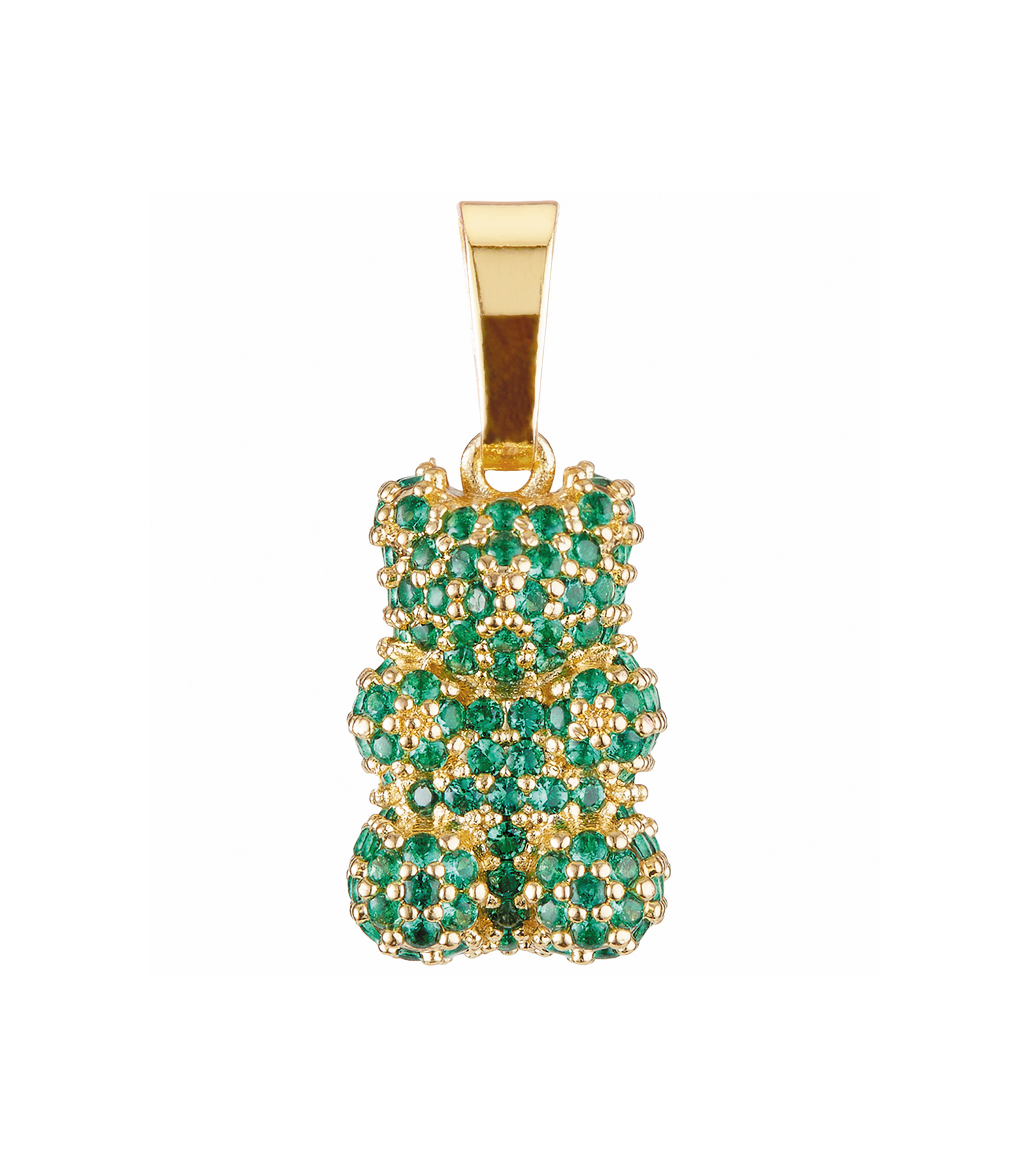Pave Nostalgia Bear - Emerald Green