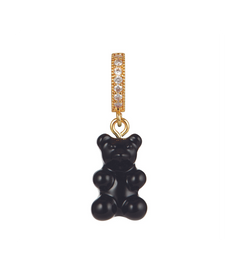 Nostalgia Bear with Pave Connector - Black