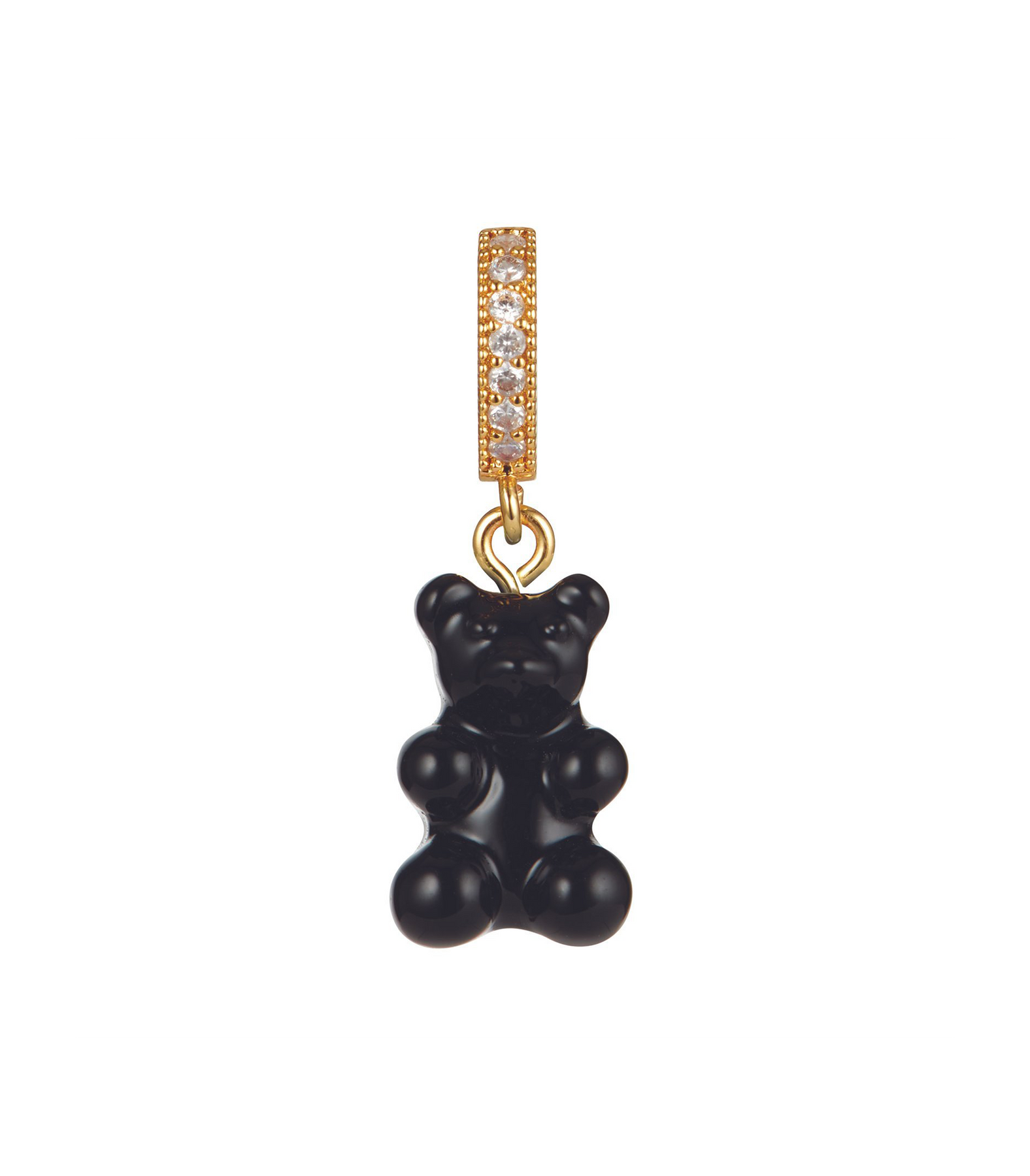 Nostalgia Bear with Pave Connector - Black