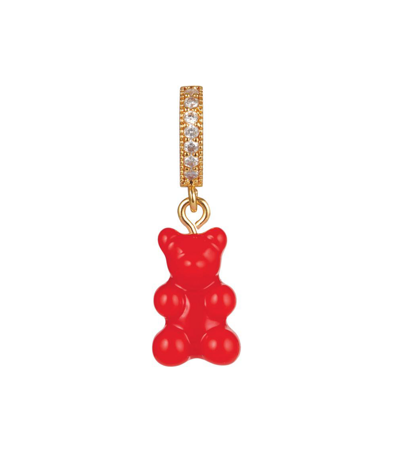 Nostalgia Bear with Pave Connector - Sangria