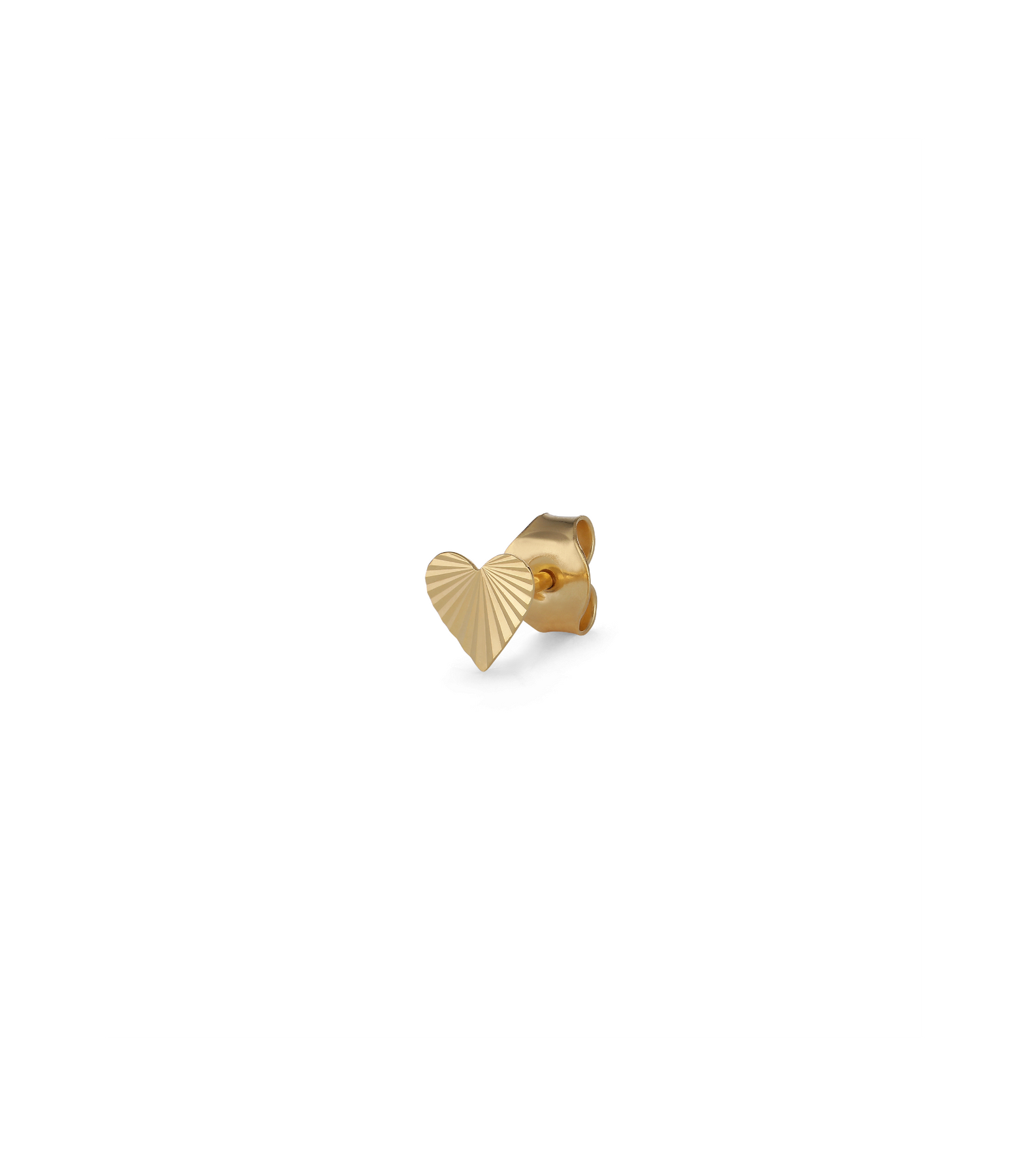 Reflection Heart Stud - Gold