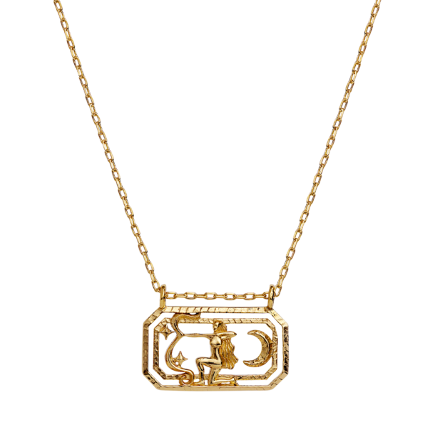 Zodiac Saggitarius Halsband Skytten - Guld