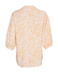 Saralin Ladonna 3/4 Top Aop - M Orange Stroke