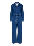 Stefanie Ls Mid Blue Jumpsuit - Medium Blue Denim