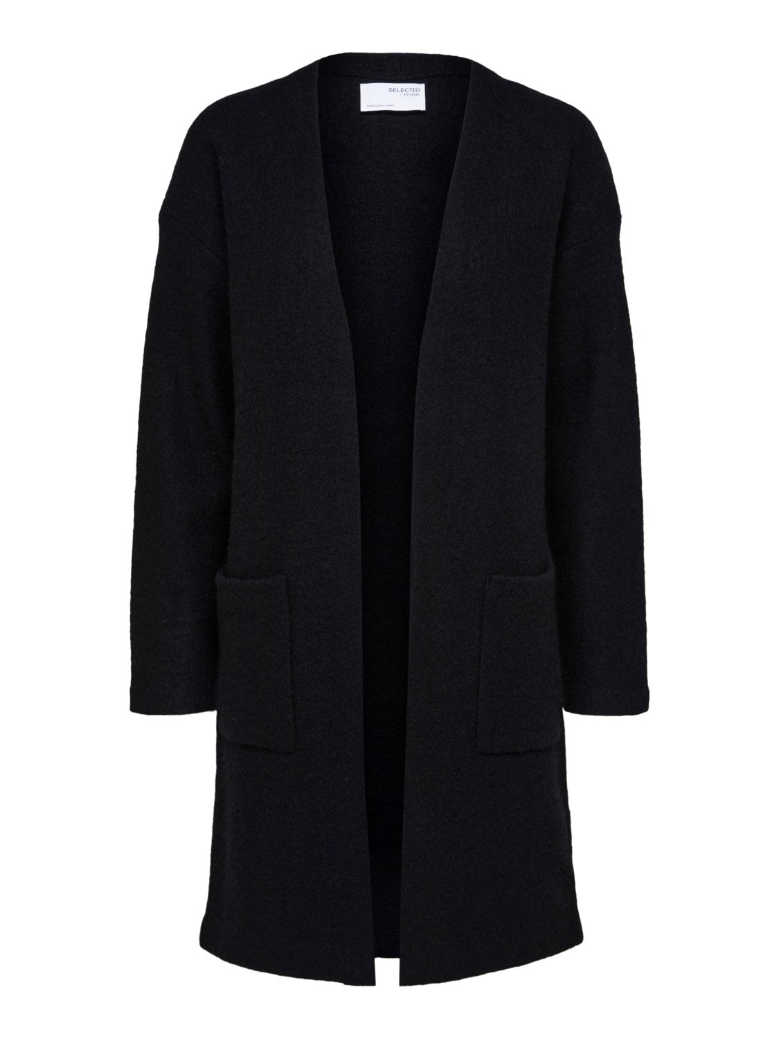 Darla Ls Knit Cardigan - Black