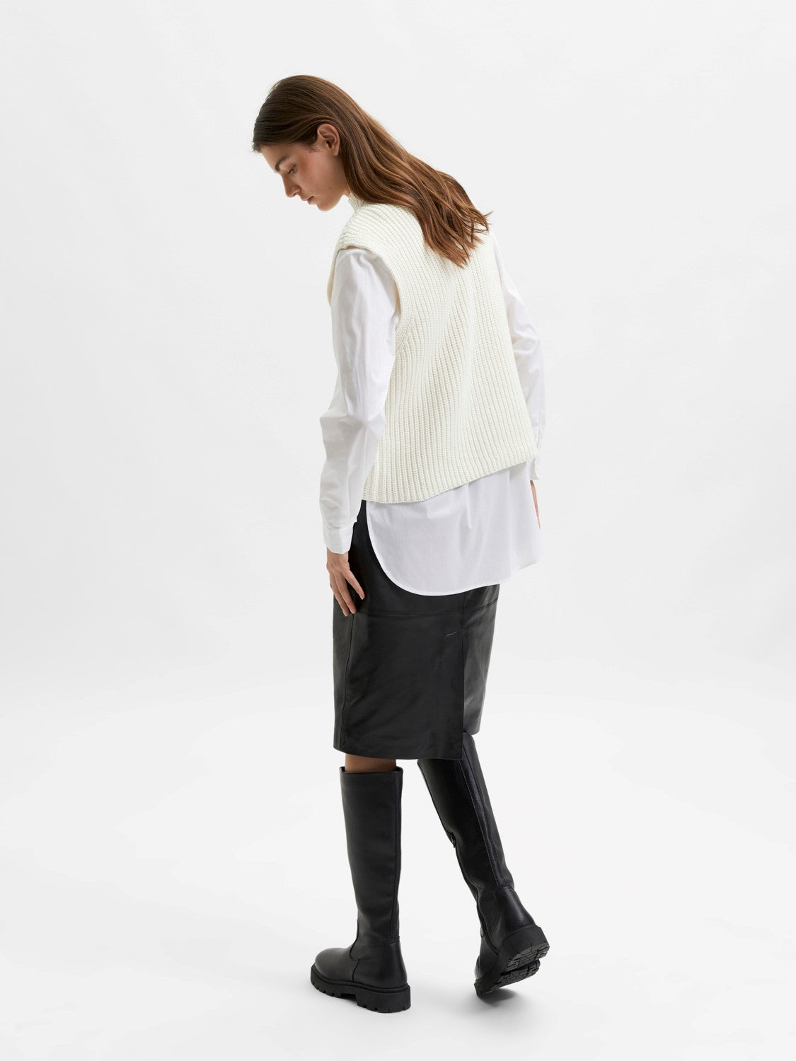 Ori LS Side Zip Skjorta - Bright White