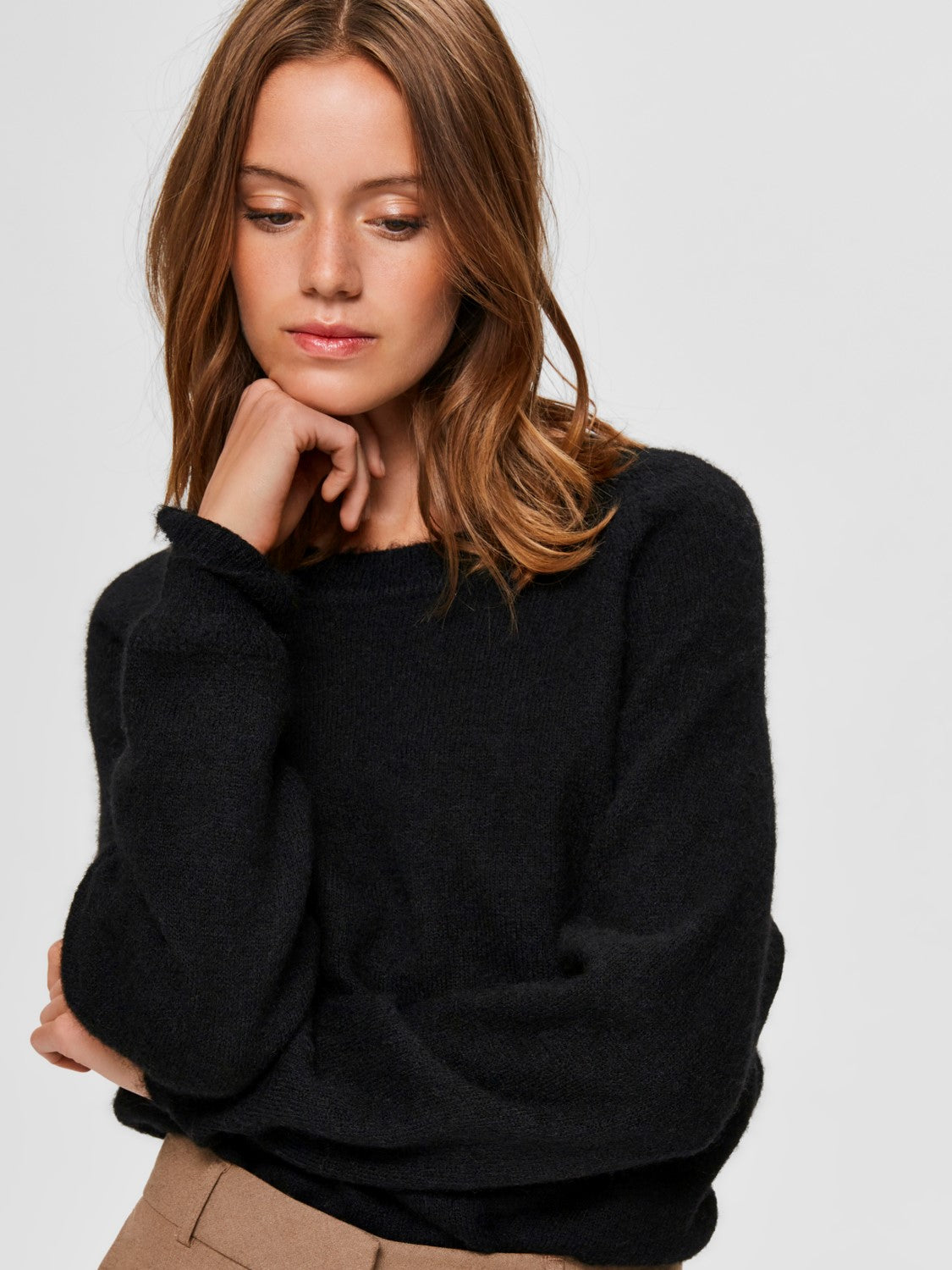Lulu LS Knit O-Neck - Svart