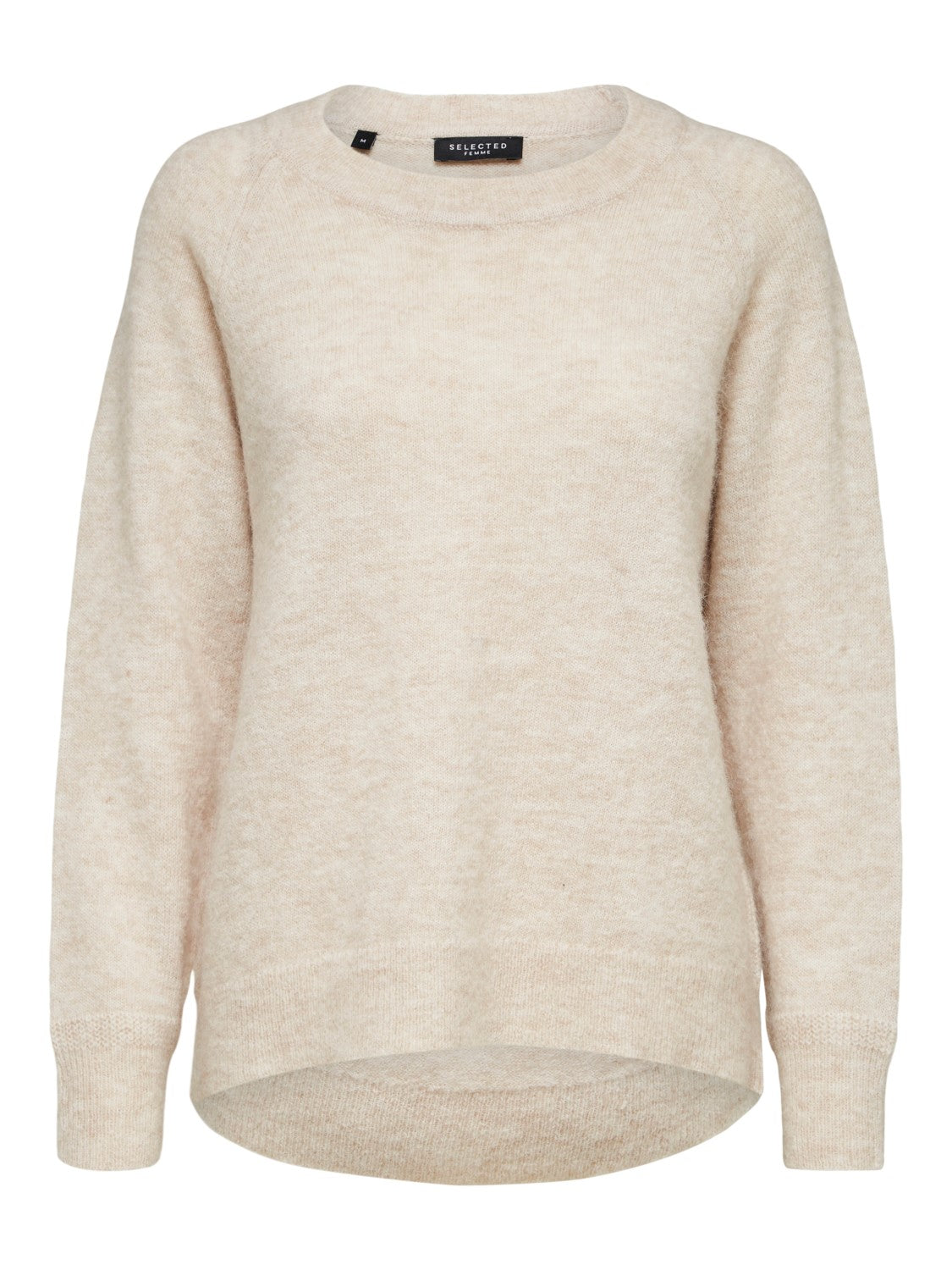 Lulu LS Knit O-Neck - Birch Melange