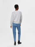 Lulu LS Knit Short Cardigan - Light Grey Melange