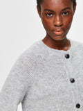 Lulu LS Knit Short Cardigan - Light Grey Melange