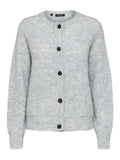 Lulu LS Knit Short Cardigan - Light Grey Melange
