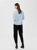 Lulu LS Knit Short Cardigan - Cashmere Blue Melange