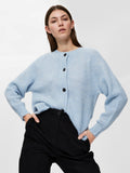 Lulu LS Knit Short Cardigan - Cashmere Blue Melange