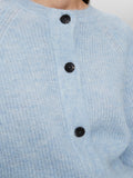 Lulu LS Knit Short Cardigan - Cashmere Blue Melange