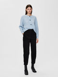 Lulu LS Knit Short Cardigan - Cashmere Blue Melange